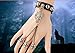 Lefinis Halloween Rock Punk Wolf Skull Bracelet Wristband with Linked Finger Rings