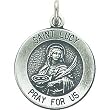Sterling Silver Saint Lucy Medal