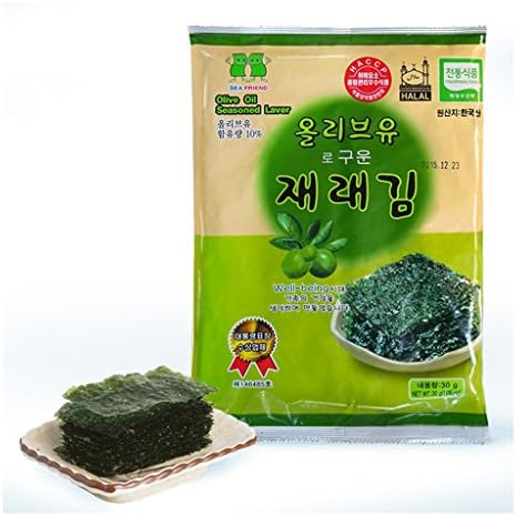 [YOUNGSHIN FOOD] Korean Seasoned Laver Pack of 10 - 6 Type (Olive Oil Seasoned Laver)