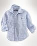 Ralph Lauren Baby Shirt, Baby Boys Tatersall Shirt Blue 18 months