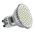 4 St�cke 3.5W High Power 48 GU10 LED warmweiss (290lm - Warmwei� - 48 x 3528 SMD LED - 120� Abstrahlwinkel - GU10 Sockel - 230V AC - 3,5W - �50�53mm)