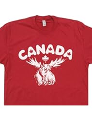 Apparel: L - Canada Moose T Shirt Vintage Maple Leafs Shirt Bullwinkle Canadian Wally World Shirtmandude