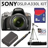 Sony Alpha A330L 10.2 MP Digital SLR Camera with Super SteadyShot INSIDE Image Stabilization and 18-55mm Lens + 8GB Accessory Kit