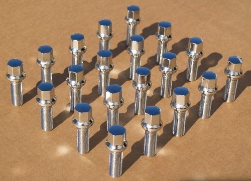 Mercedes-Benz chrome lug bolts: 14 x 1.5 (39mm) - set of 20
