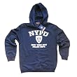 NYPD HOODIE, Officially Licensed New York Police Department Hooded Sweatshirt, Navy