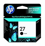 Original HP 27 Black Ink Cartridge in Retail Packaging