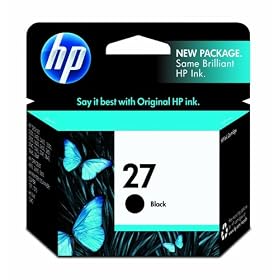 Original HP 27 Black Ink Cartridge in Retail Packaging