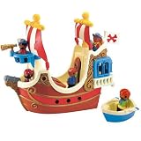 ELC HAPPYLAND PIRATE BOAT SHIP AND PIRATES FIGURES SET TOYS - NEW