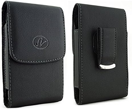 Sony Ericsson Live with Walkman Vertical Premium Leather Carrying Case Pouch Holster with Magnetic Closure Rotating Belt Clip