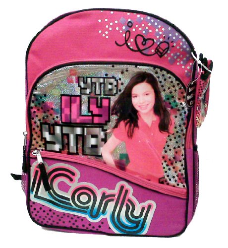 iCarly Backpack with Bonus Multi-Use Case; Offically Licensed Large 16