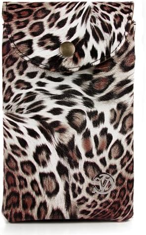 VanGoddy Women's Brown Leopard Carrying Bag Case for BLU Studio / Life / Neo / Vivo / Win / Star / Tank / Sport / Dash / Advance / Amour + VanGoddy Headphones