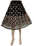 Party Wear Designer Long Skirt Floral Print Black Sequin Skirt Womens Fashion Skirt 28