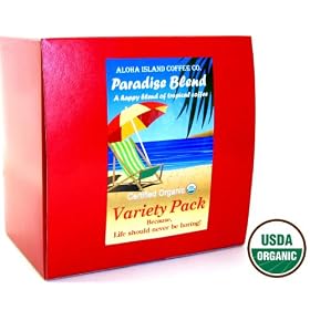 Aloha Island Coffee Company Variety Pack, 18-Count Organic Coffee Pods by 