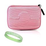 Garmin Nuvi GPS Models Size 4.3. Nylon Pink Cube Carrying Case for All 4.3 Garmin Models + Live*Laugh*Love Wristband!!!
