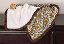 Delilah Sherpa Blanket with Floral Satin Back - 30" x 40"