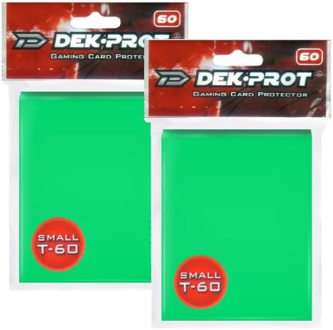Small Dek Prot T-60 Texture/rough Gaming Card Sleeves Peridot Green - 120 Count