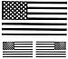 Black White US Flag Stickers