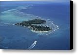 51Crjdmt9ZL. SL160  Aerial Of Boat Over Glovers Reef Canvas Print / Canvas Art   Artist Kenneth Garrett