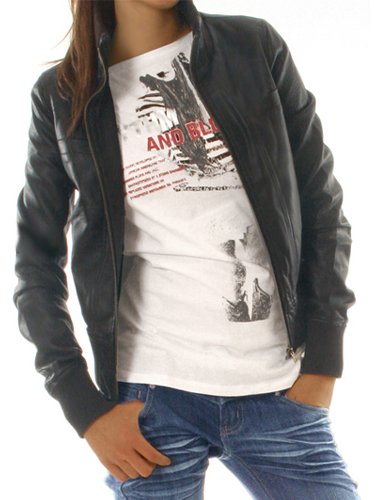 Produkt-Bild: Style Kunst-Lederjacke Biker Jacke Gr.36/S, 38/M, 40/L, 42/XL Damenjacke Schwarz, Braun, Camel