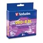 Verbatim 95014 8.5 GB 2.4x-6x Double Layer Recordable Disc DVD+R DL, 3-Disc Jewel Cases
