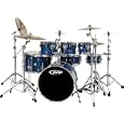 Pacific Drums by DW Platinum Finishply Bass Drum with Tom Mount, 18X24 Red Sparkle