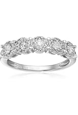 10k White Gold Diamond Anniversary Ring (1/2 cttw, H-I Color, I2-I3 Clarity)