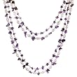 HinsonGayle "Amelia" Artisan Collection 2-Strand Amethyst and Cultured Pearl Rope Necklace and Earrings Set (Sterling Silver)