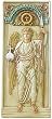 Archangel Michael Standing in Majesty Byzantine Wall Relief, Color