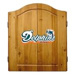 SAVE $20.00 - Imperial Miami Dolphins Licensed Solid Pine Cabinet and Bristle Dartboard Set $139.00