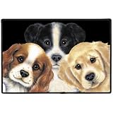 Peeping Puppies Dog Lover Designer Doormat Rug Mat