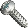 Zinc Plated Steel Sheet Metal Screw, Pan Head, Phillips Drive, #7-19, 5/8" Length (Pack of 100)