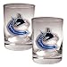 Vancouver Canucks NHL 2pc Rocks Glass Set - Primary Logo by Great American Products