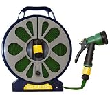15M / 50' FEET LAY FLAT HOSE/REEL WITH SPRAY NOZZLE NEW 