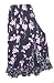 peasant skirt/side -slit /printed/contrast