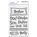Stampendous SSC091 Perfectly Clear Polymer Stamps, Masculine Monikers