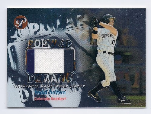 2002 Topps Pristine Popular Demand Game Used Jersey #TH Todd Helton Colorado Rockies #'ed 786/1000