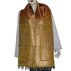 Indian Silk Scarves Brocade Accessories 22 x 72 inches