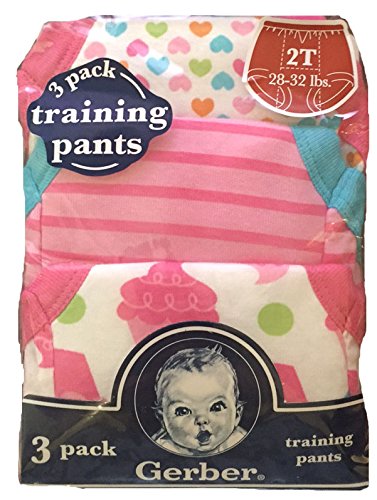 Gerber Baby Toddler Girls Cotton Training Pants, 3-Pack