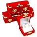 6 Red Velour Earring Gift Boxes Jewelry Case Display