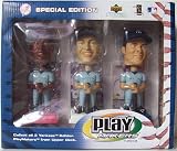 2002 UPPER DECK PLAY MAKERS SPECIAL EDITION BOBBLEHEADS BERNIE WILLIAMS / DEREK JETER / JASON GIAMBI (Away Version)