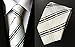 MENDENG Men's Classic Necktie Jacquard Woven Ties for Men Formal Business Wedding Party Groomsmen Tie White-ZZL121