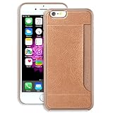 iPhone 6s Wallet Case - OZAKI O!coat 0.3 [POCKET] Ultra Slim & Light Weight Case For iPhone 6 & 6s (4.7) / Credit Card & Paper Bill Case / Facedown Anti-scratch / Original iPhone Tactility - Khaki