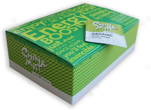 China Mist Leaves Pure Teas Organic Spring Jasmine Green Tea Bags- 100 CT