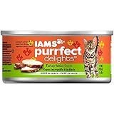 IAMS PURRFECT DELIGHTS Pate in Gravy Turkey-lation Entr&eacute;e Wet Canned Cat Food 3 Ounces, Pack of 24