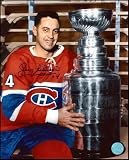 Jean Beliveau Montreal Canadiens Autographed/Hand Signed 8X10 Cup Photo