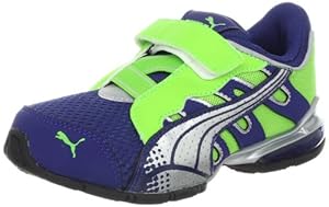 PUMA Voltaic 3 V Kids Running Shoe (Toddler/Little Kid/Big Kid),Twilight Blue/Jasmine Green,6 M US Toddler