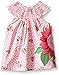 Mud Pie Toddler Girls' Sleeveless Smocked Neckline Sun Dress, Pink Sunflower, 4T