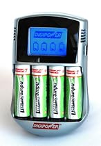 Digipower DPS-6000 Endure Series Rapid Battery Charger with Four AA Precharged Batteries