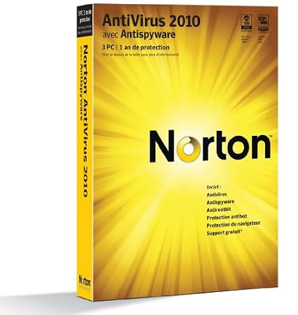 Norton antivirus 2010 (3 postes, 1 an)