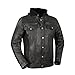 First Manufacturing Mens Vendetta Leather Jacket (Black Olive,X-Large)